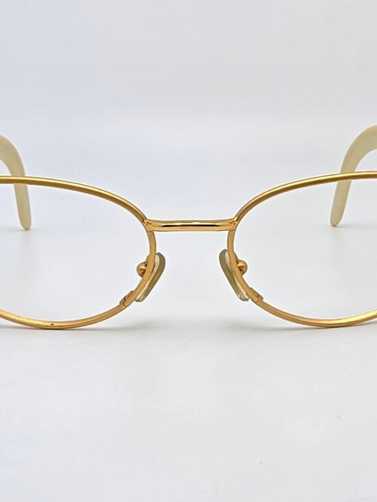 Gianfranco Ferre GFF 269 NB4 Strass Matte Gold Ivory Rhinestone Sunglasses Frame main image 10